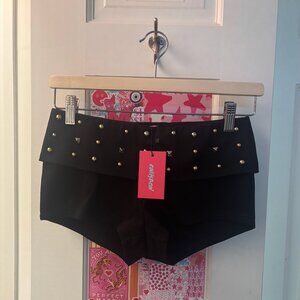 EDIKTED | Studded Foldover Micro Shorts